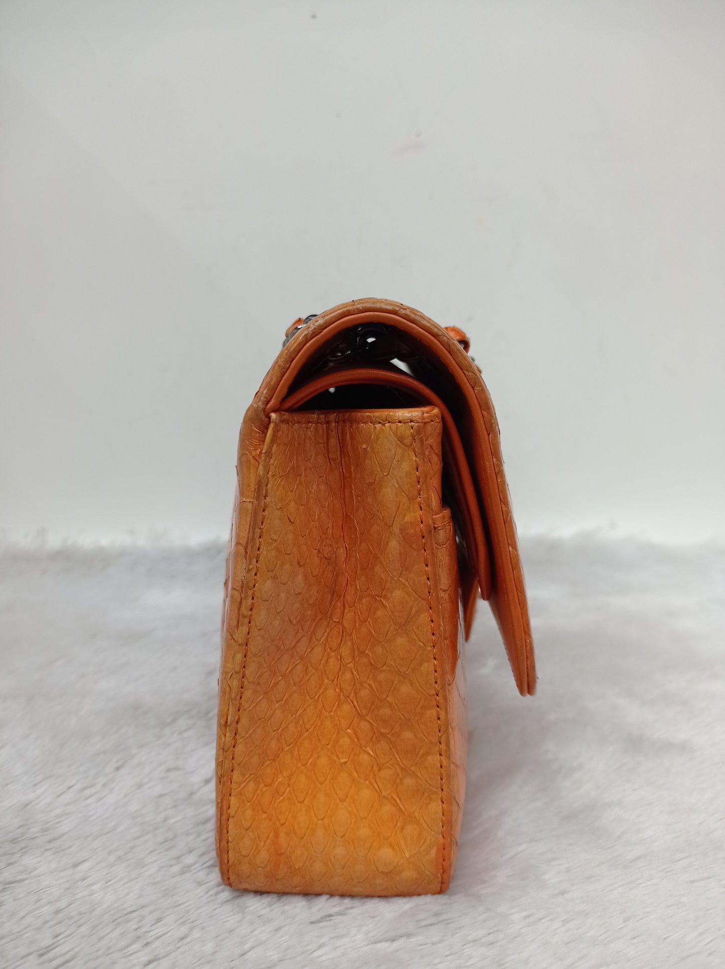 Chanel Medium Exotic Python Orange RHW DF #19
With holo, holo checker, dustbag
