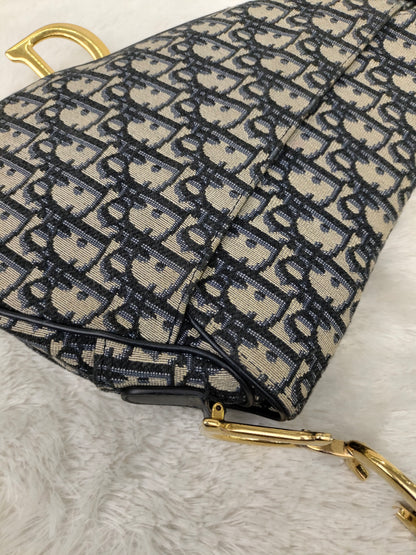 Dior Saddle Medium Oblique Navy GHW 2018