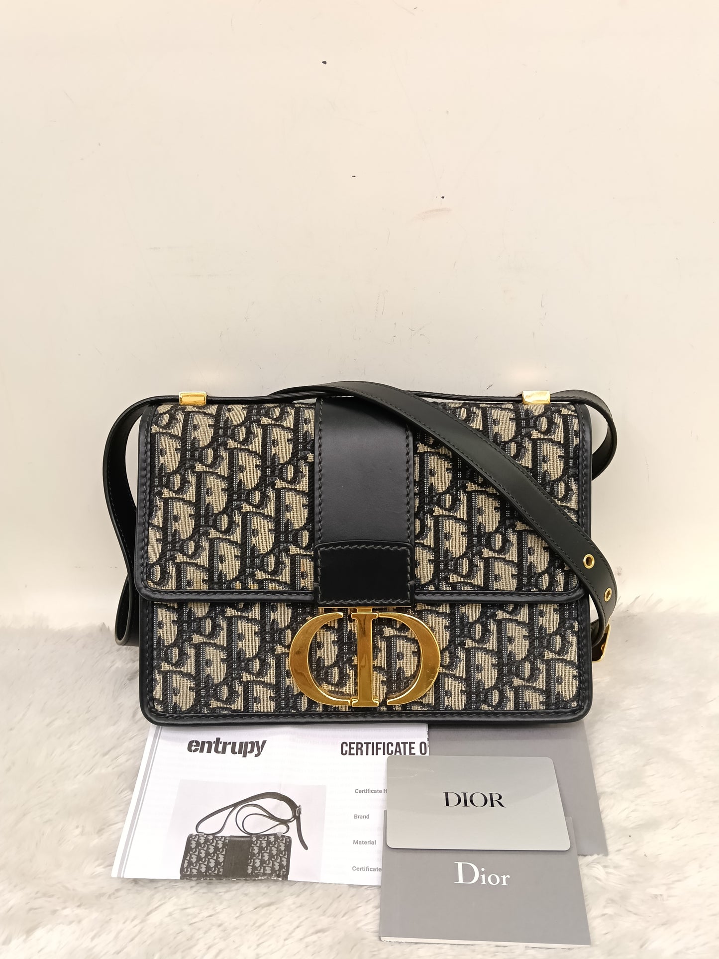 Dior Montaigne 30 Oblique Navy GHW 2022