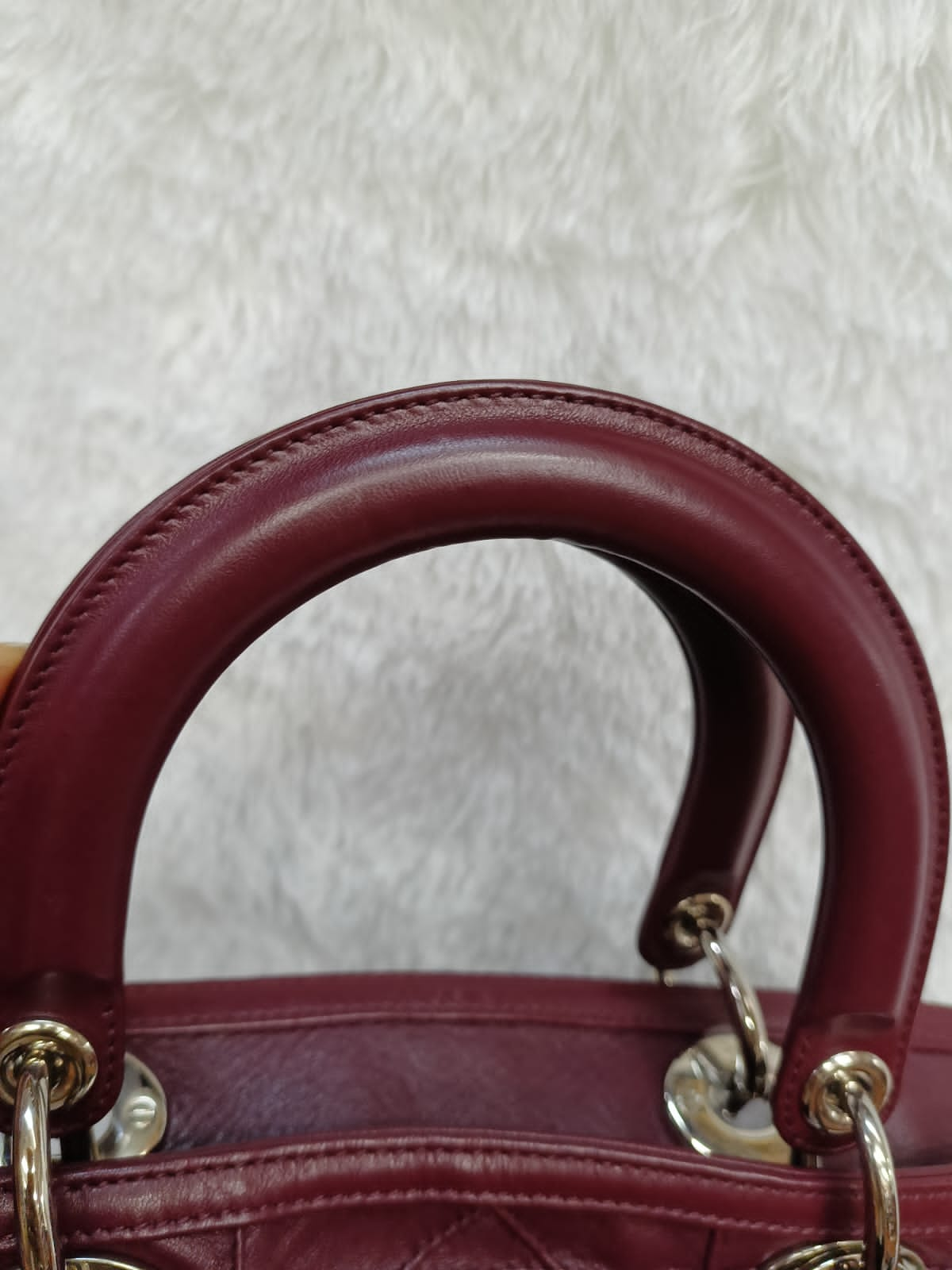 Dior Granville Cannage Lambskin Maroon SHW 2011