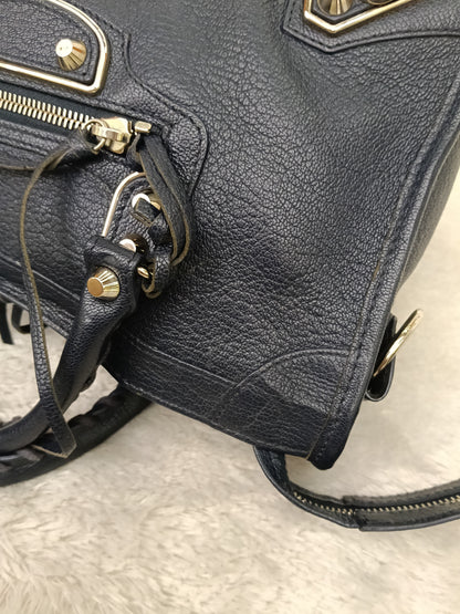 Balenciaga Small City Edge Navy SHW 2017