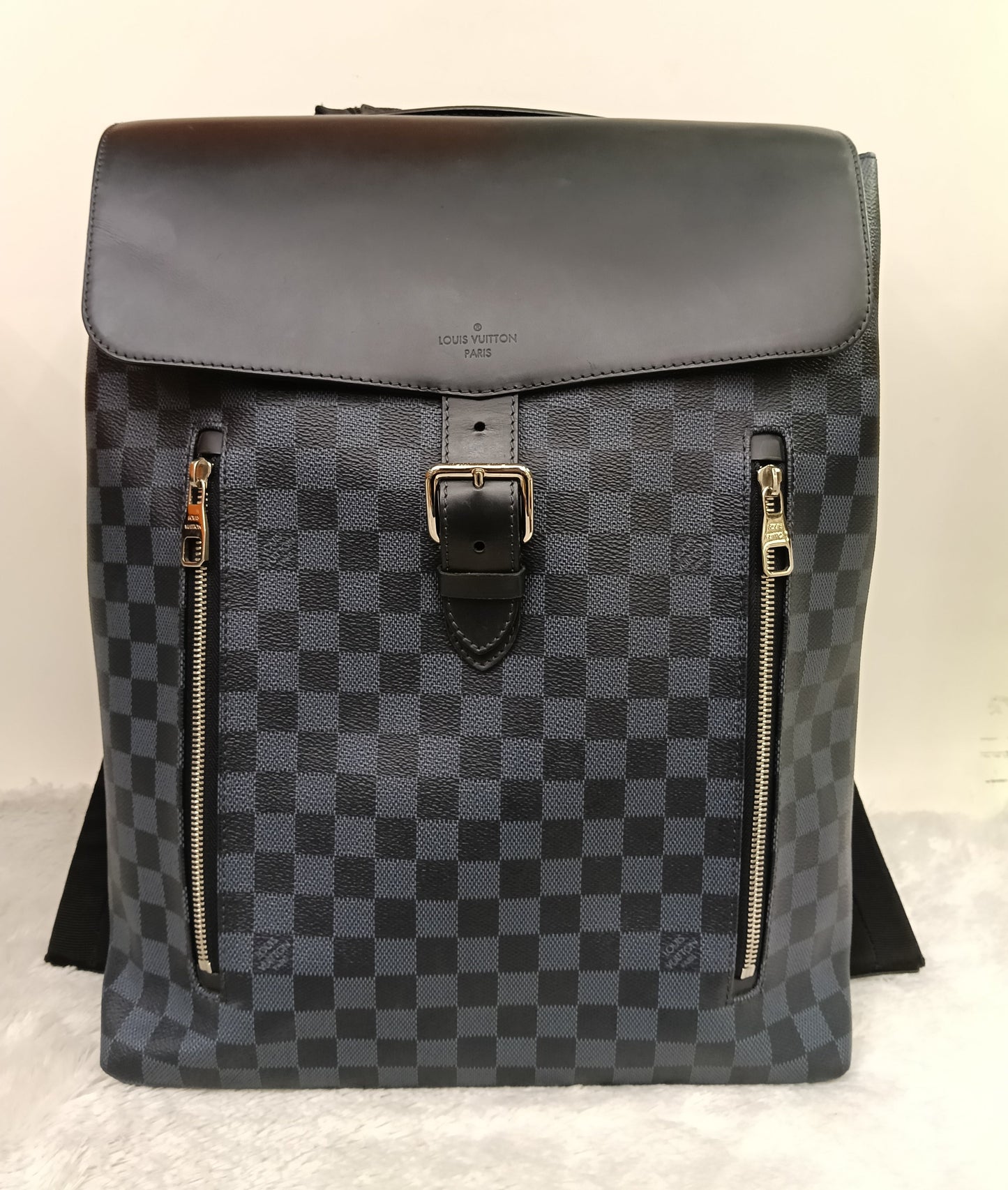 LV Newport Backpack Damier Graphite Cobalt 2016