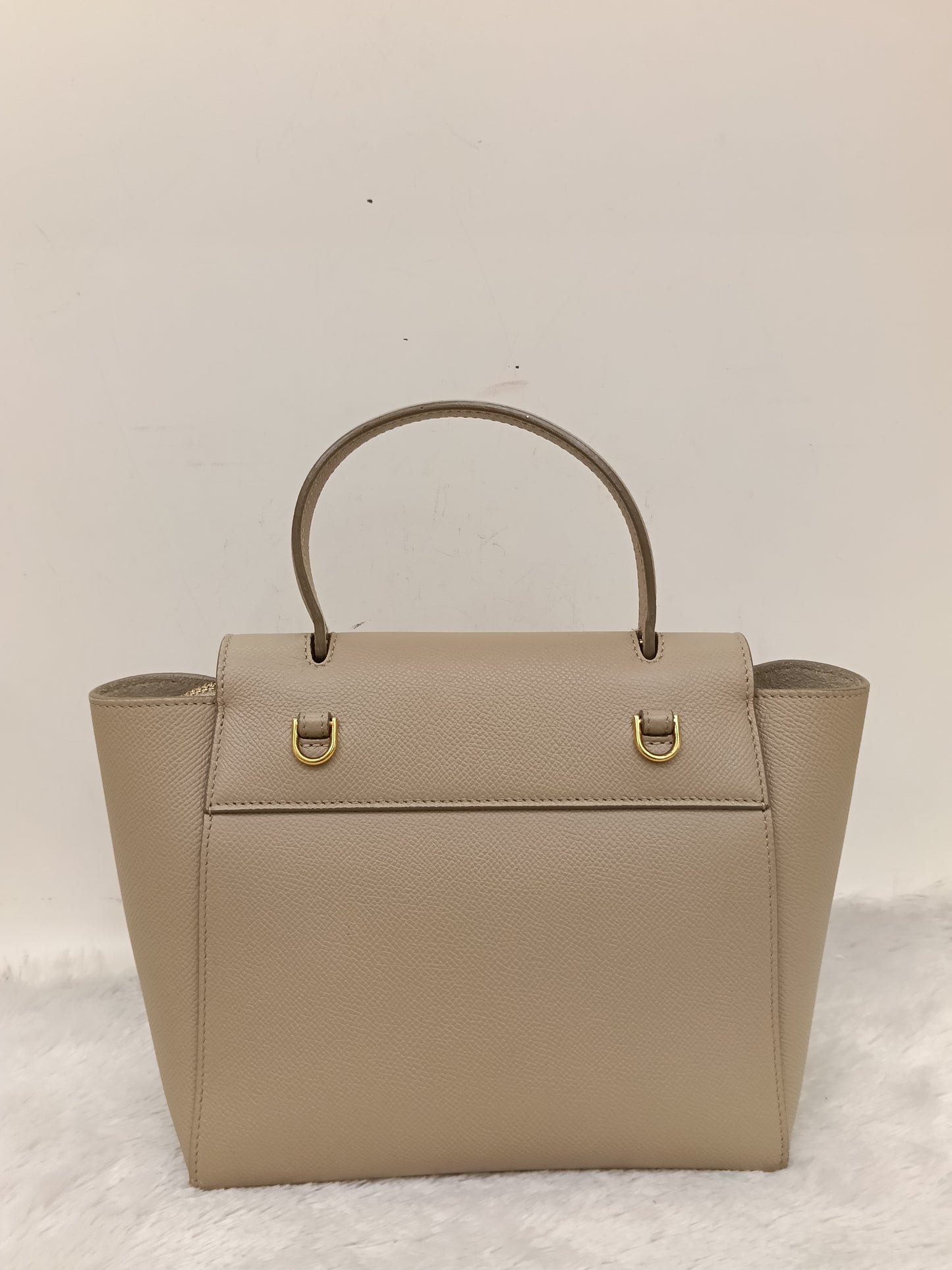 Celine Nano Belt Grained Light Taupe GHW 2018