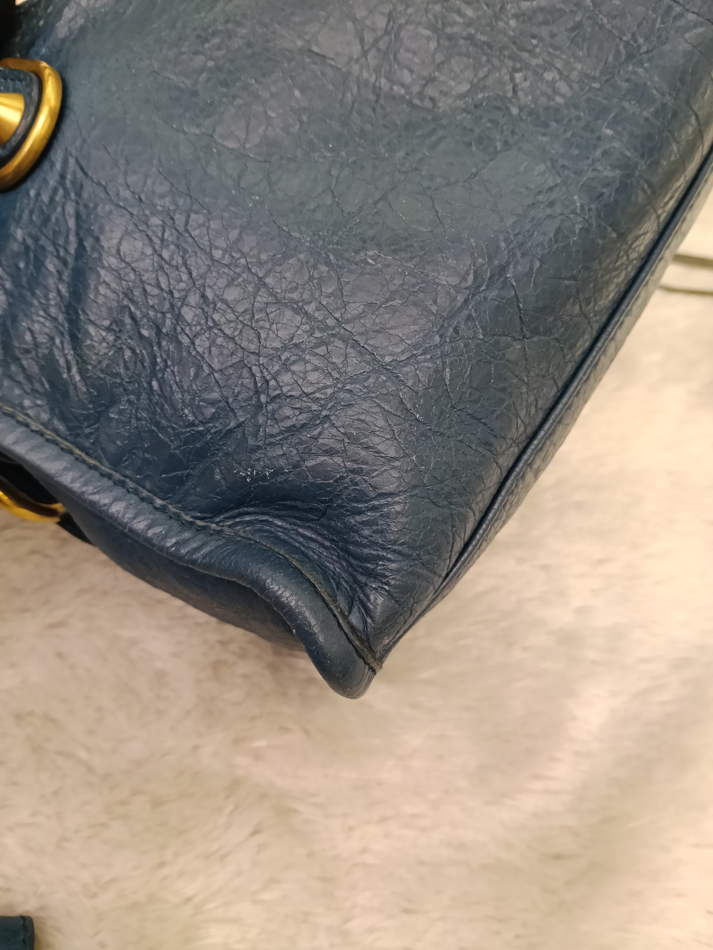 Balenciaga Mini City Edge Blue GHW 2017