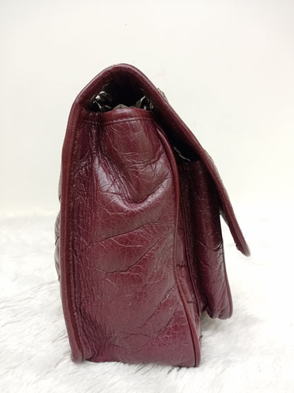 YsL Niki Medium Calfskin Burgundy RHW 2018