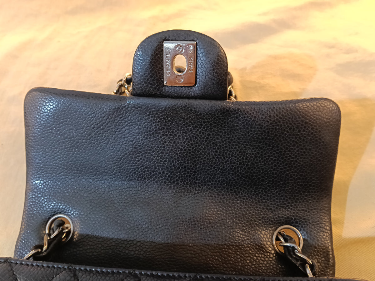 Chanel Mini Rectangular Caviar Black SHW SF #20