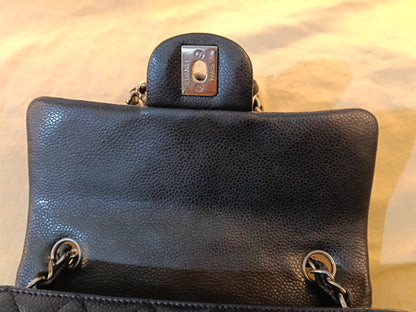Chanel Mini Rectangular Caviar Black SHW SF #20