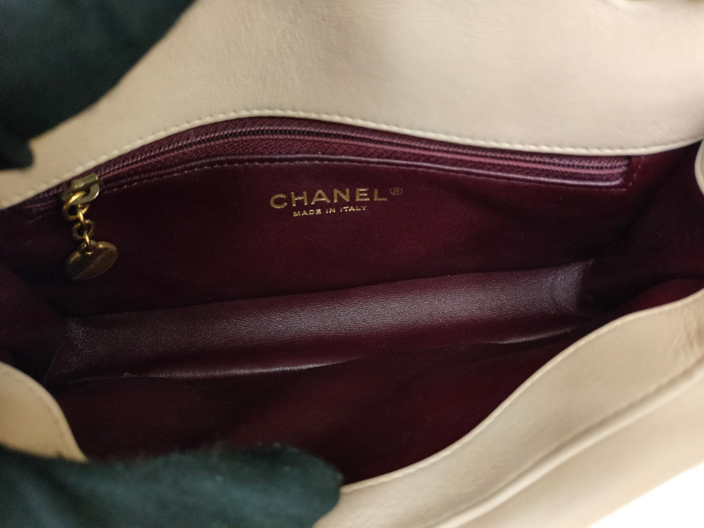 Chanel Diana Flap Small Lamb Light Beige GHW #20