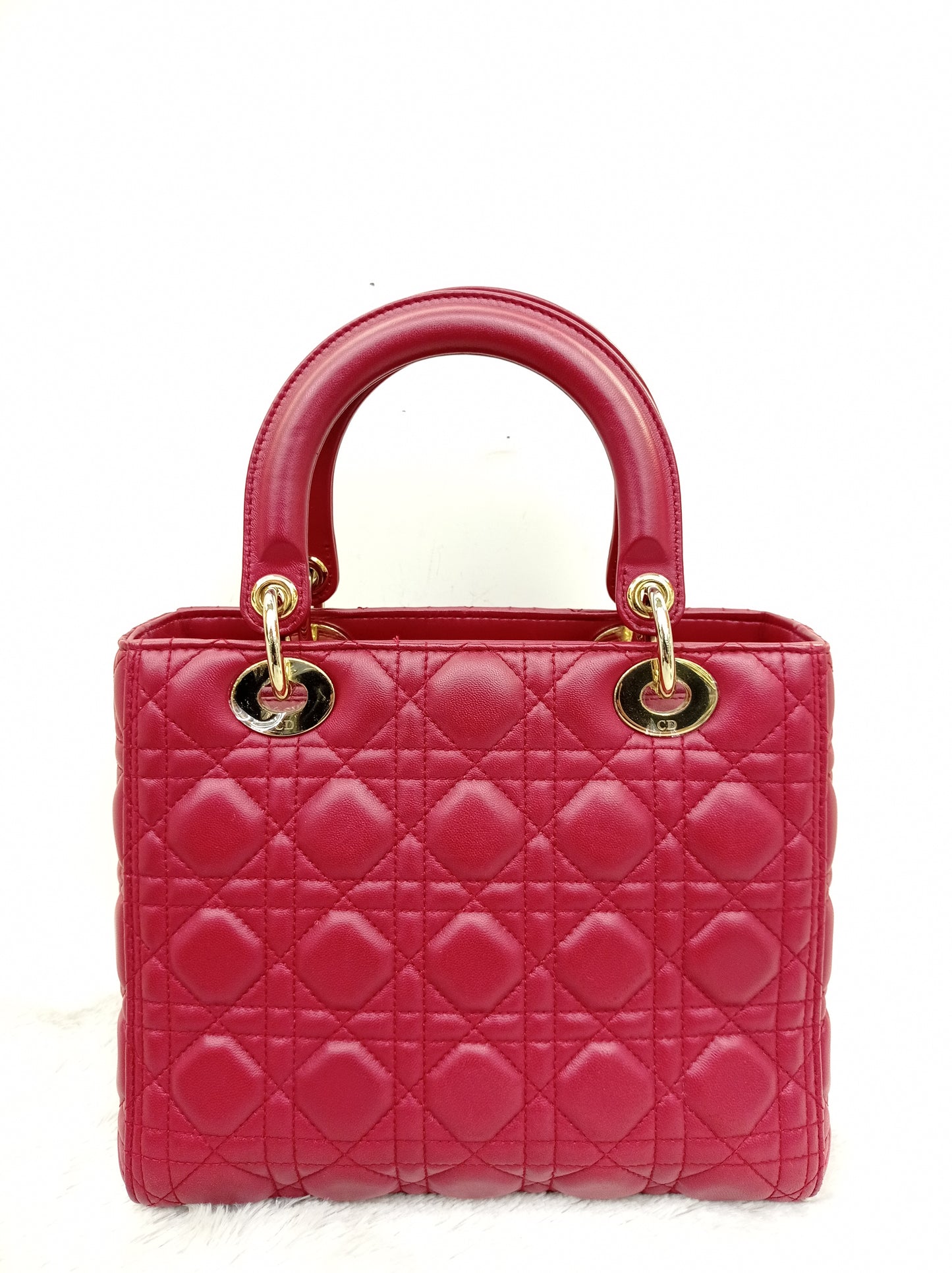 Lady Dior Medium Lamb Wine GHW 2017