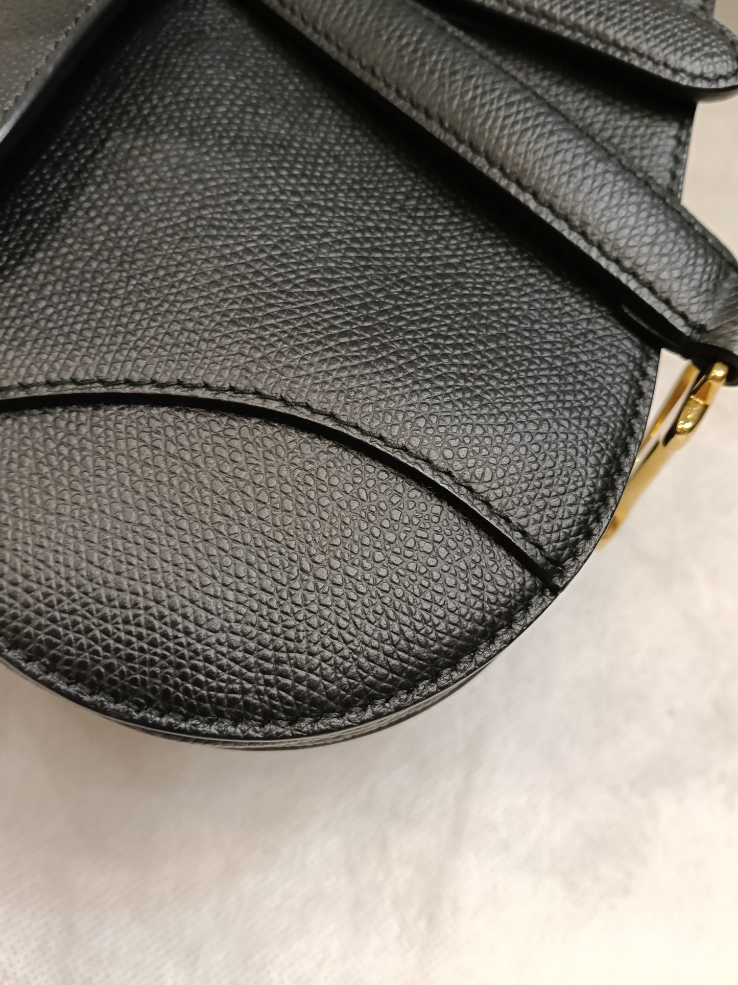 Dior Saddle Mini Grained Black GHW 2019