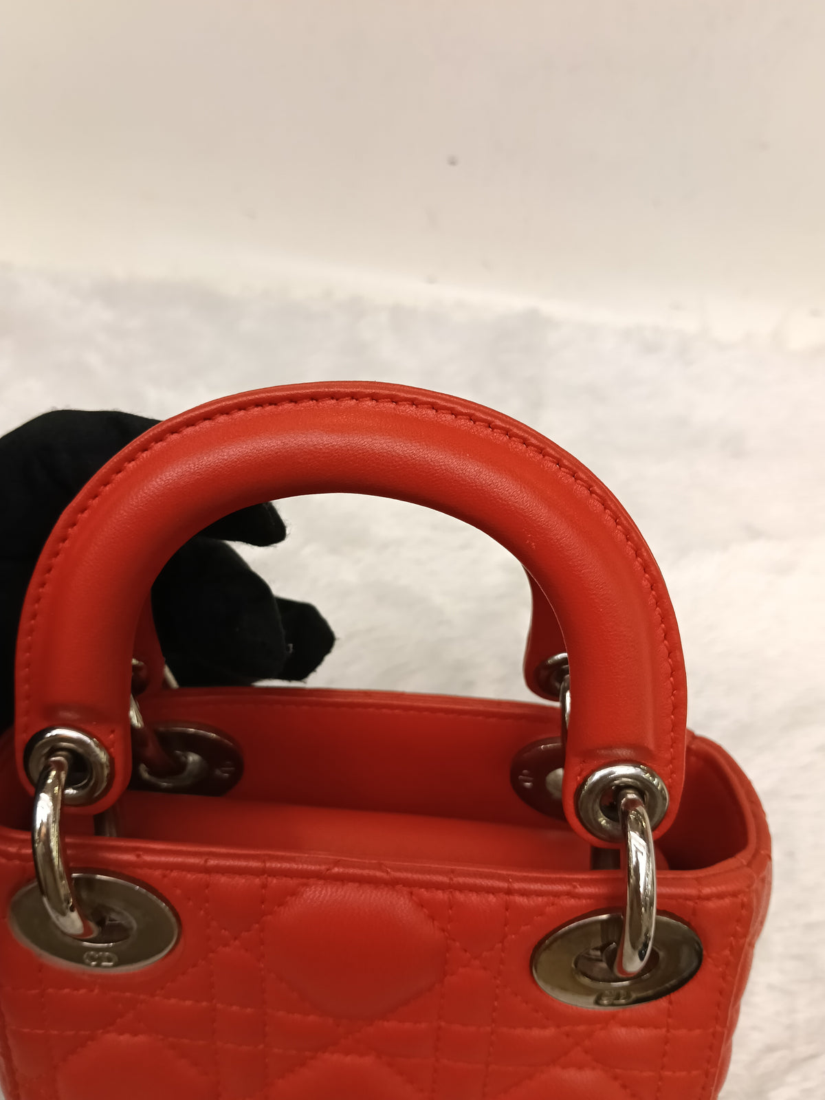Lady Dior Micro Lamb Red SHW 2017