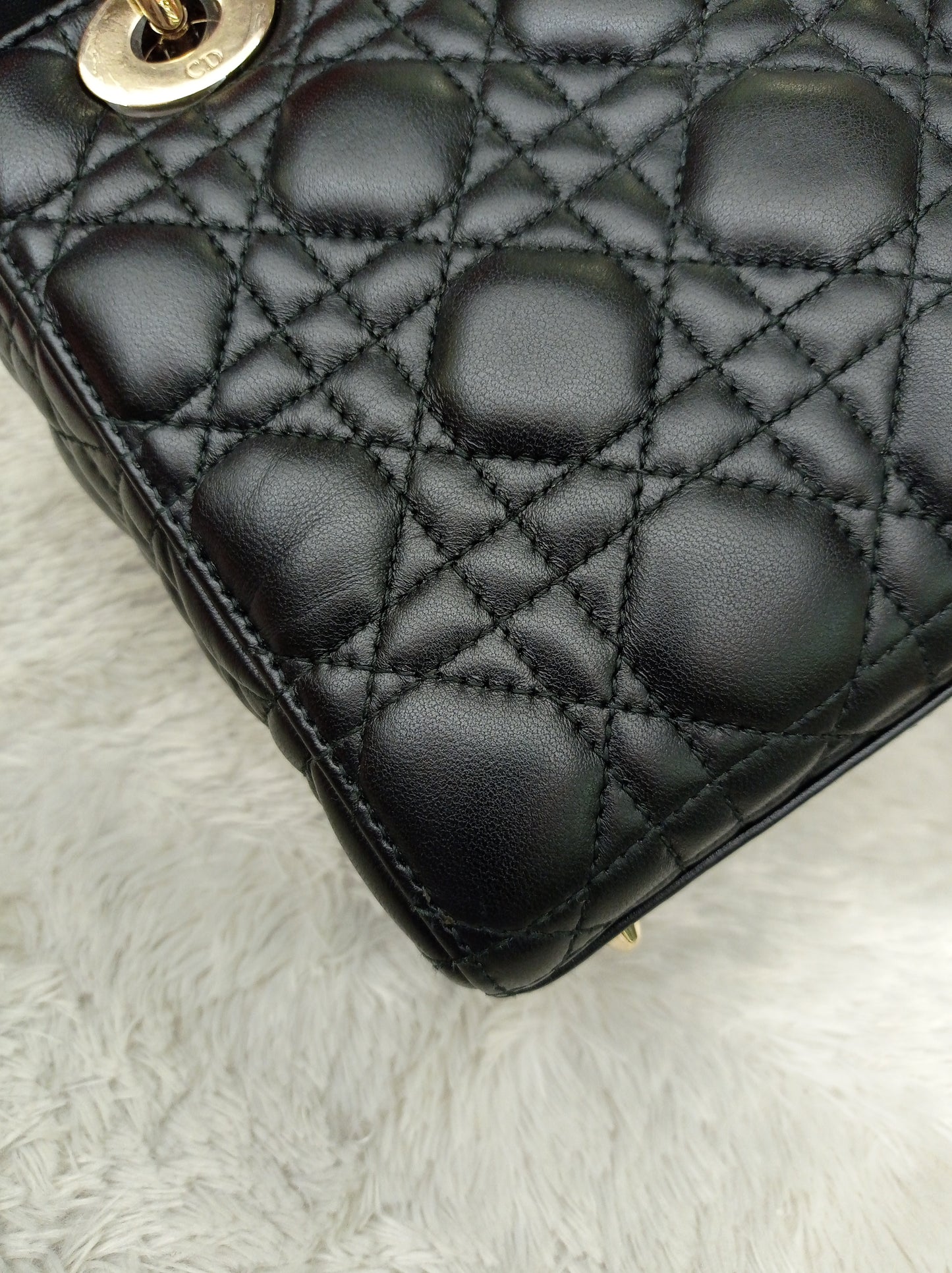 Lady Dior Small Lamb Black GHW 2018