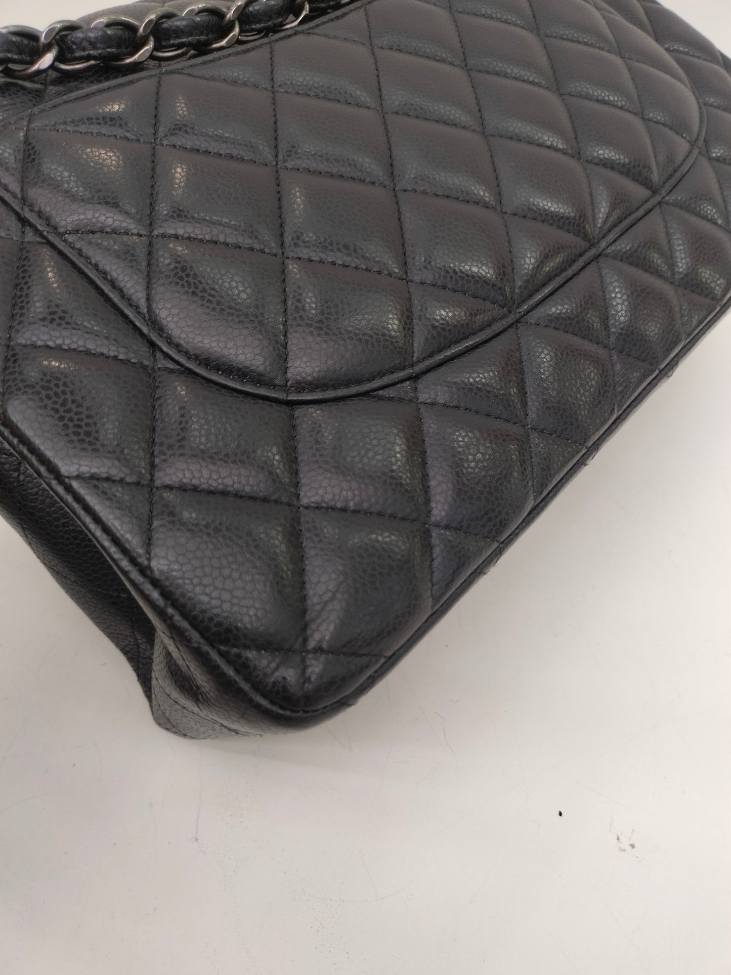 Chanel Jumbo Caviar Black RHW DF #21