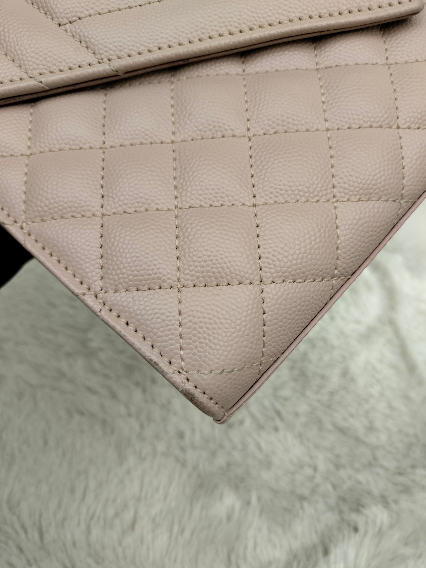 YsL Envelope Medium Grained Marble Pink SHW 2018