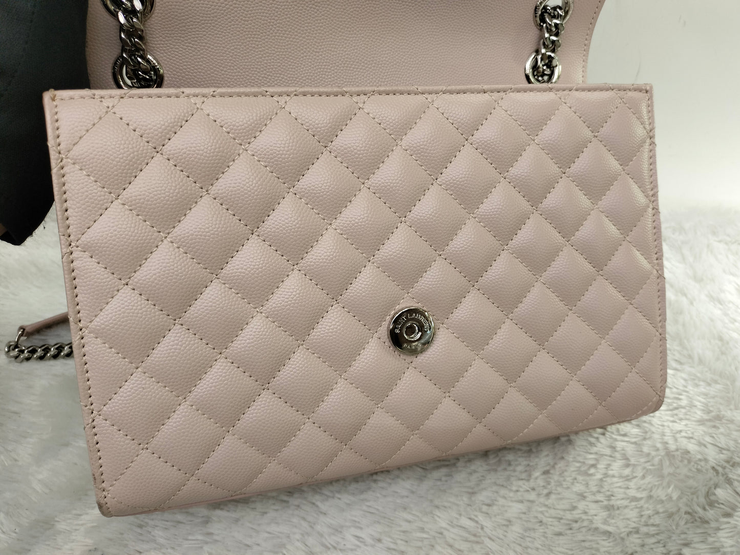 YsL Envelope Medium Grained Marble Pink SHW 2018