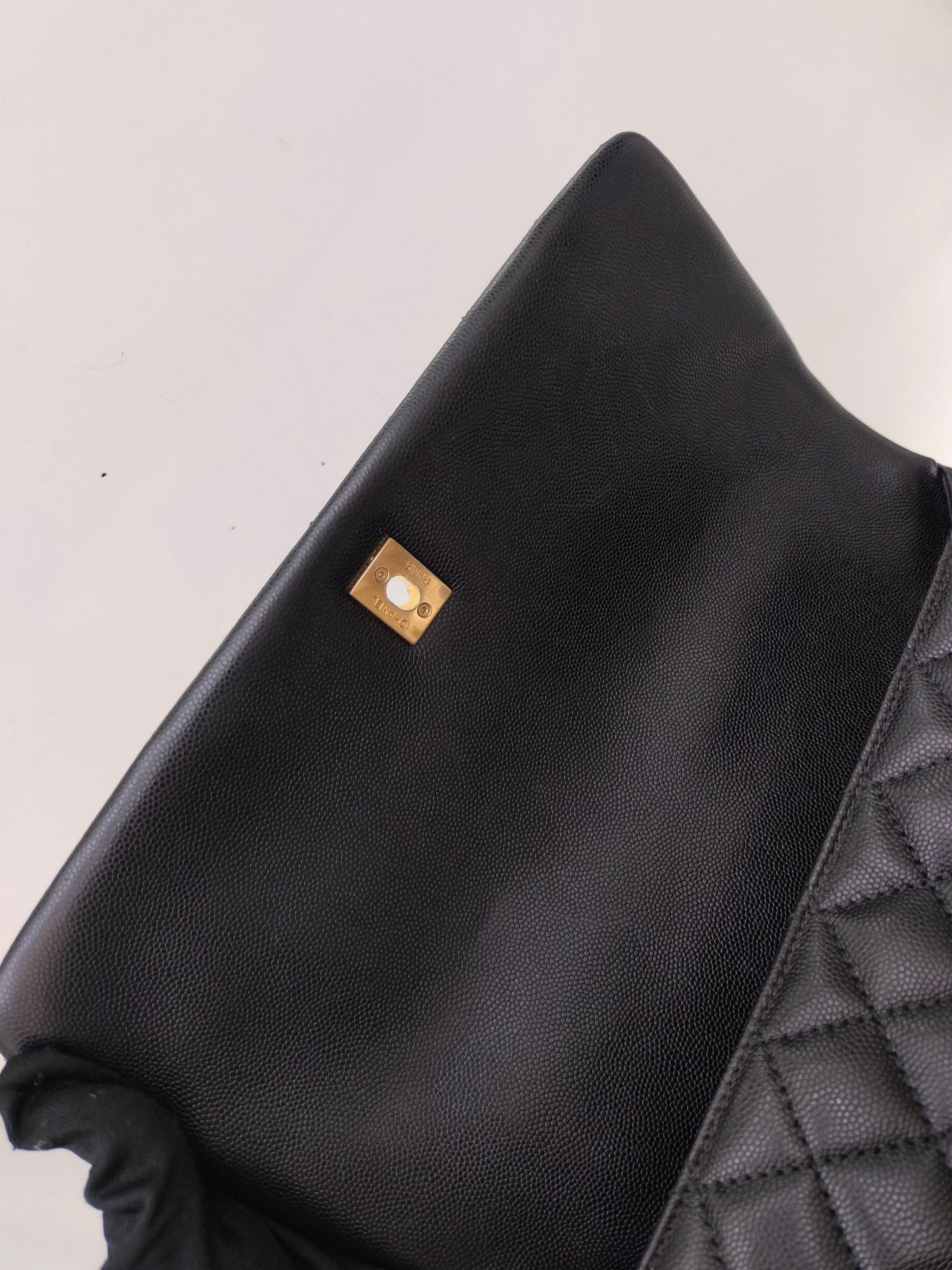 Chanel Coco Handle Large Caviar Black GHW #24