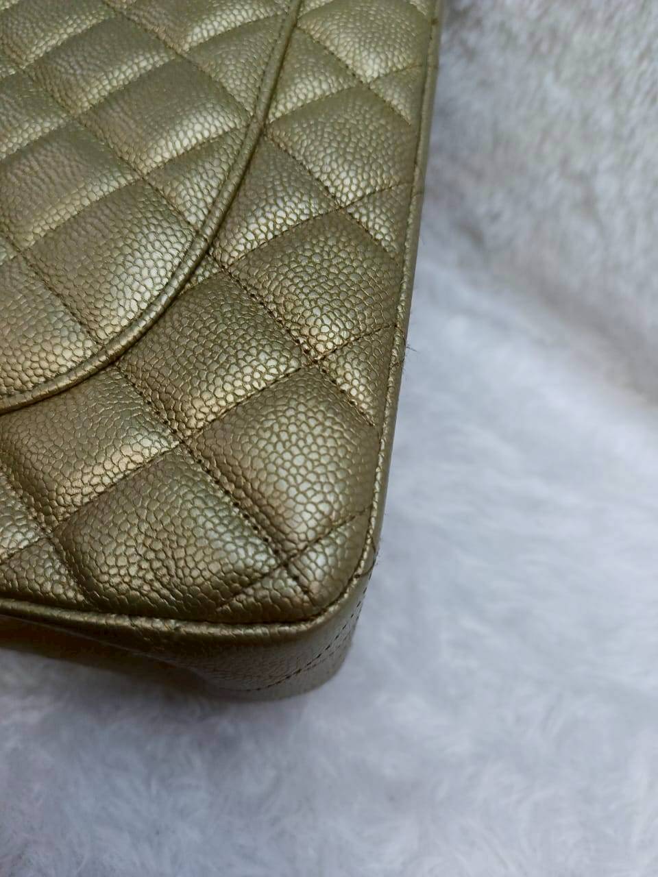 Chanel Jumbo Caviar Gold GHW DF #21