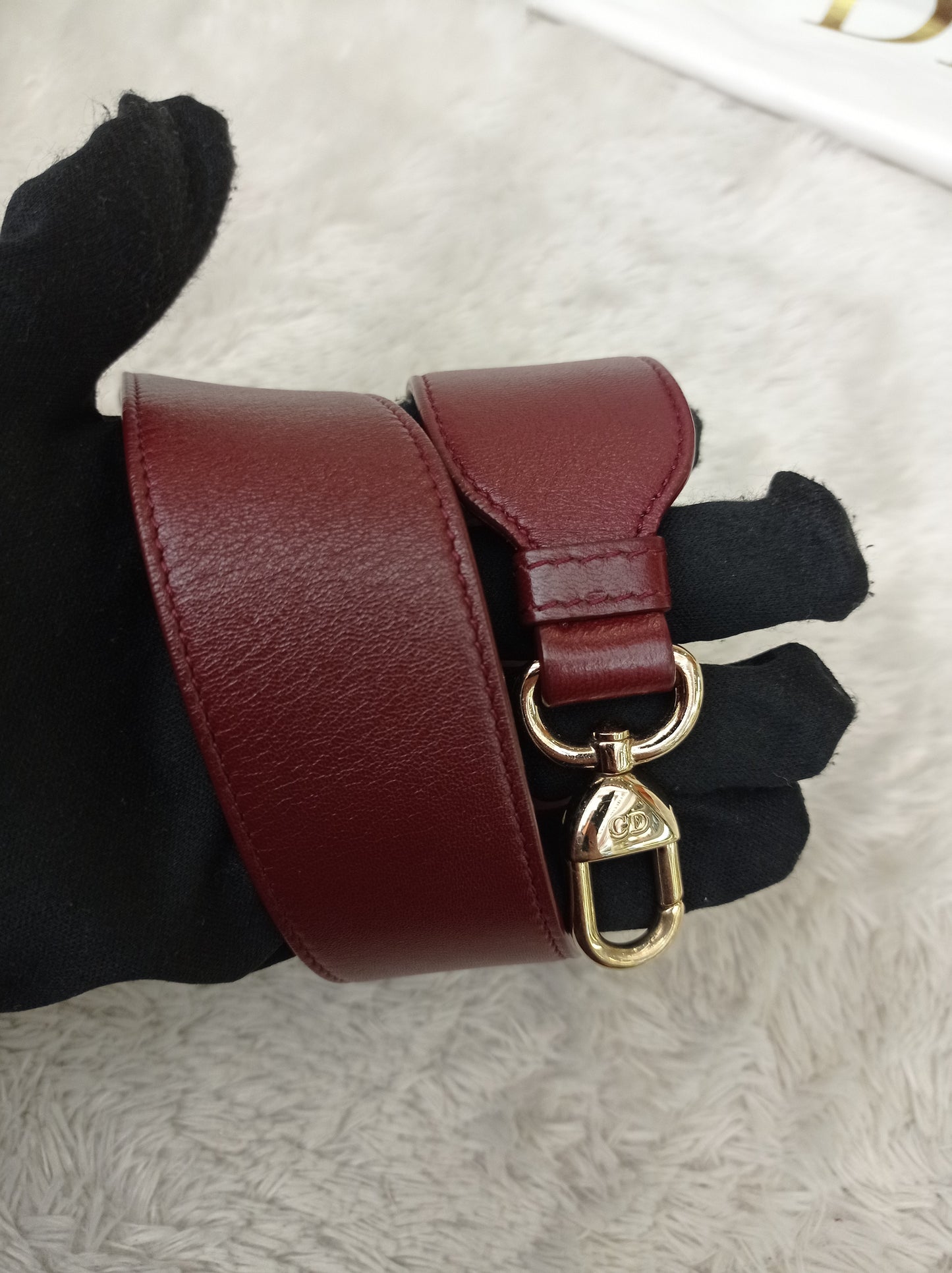 Dior Lady D'Joy Medium Lamb Burgundy GHW 2016