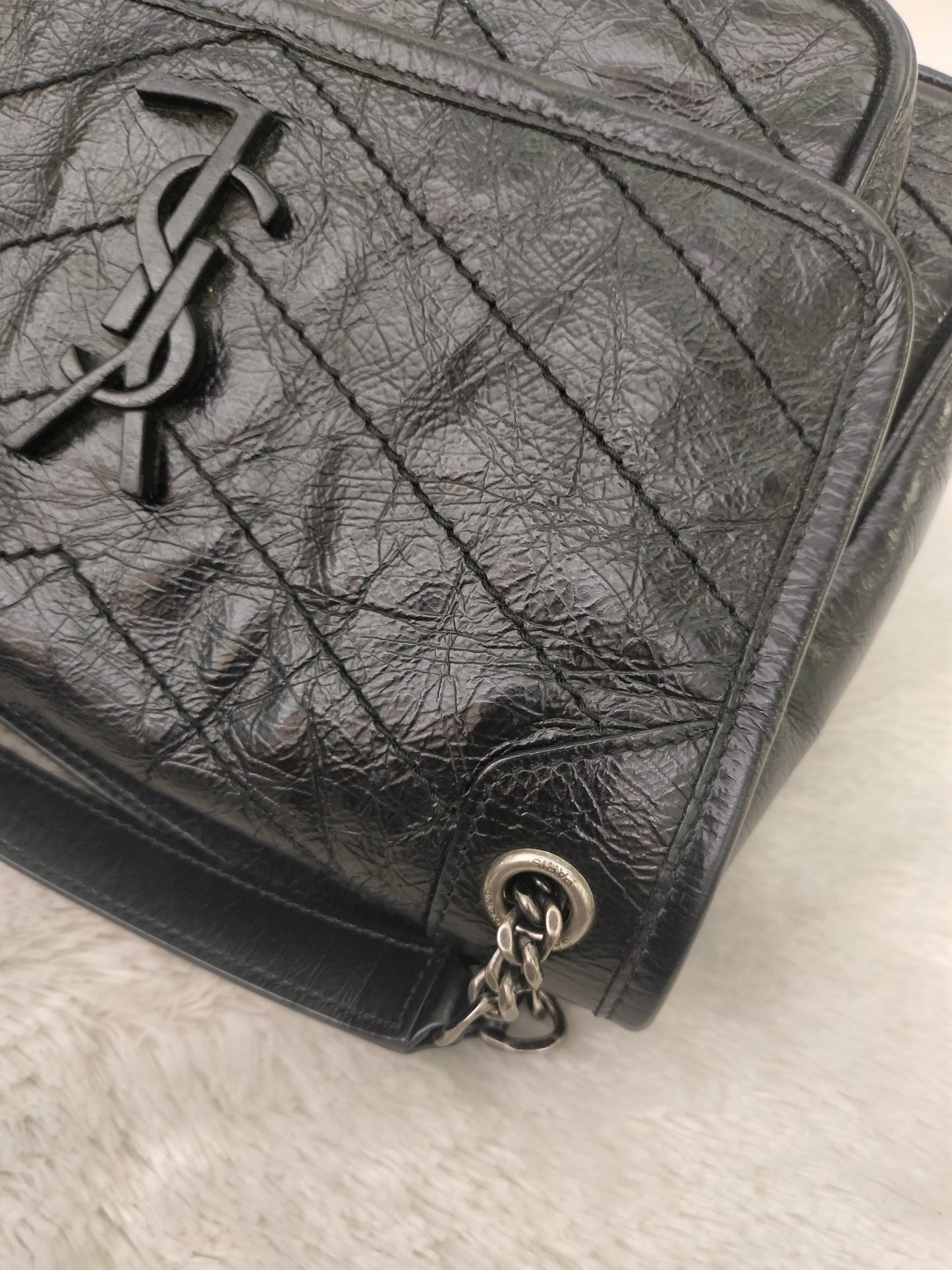 YsL Niki Baby Calfskin Black RHW 2019