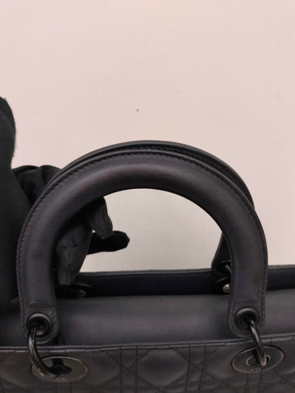 Lady Dior Large Ultra Matte All Black 2019