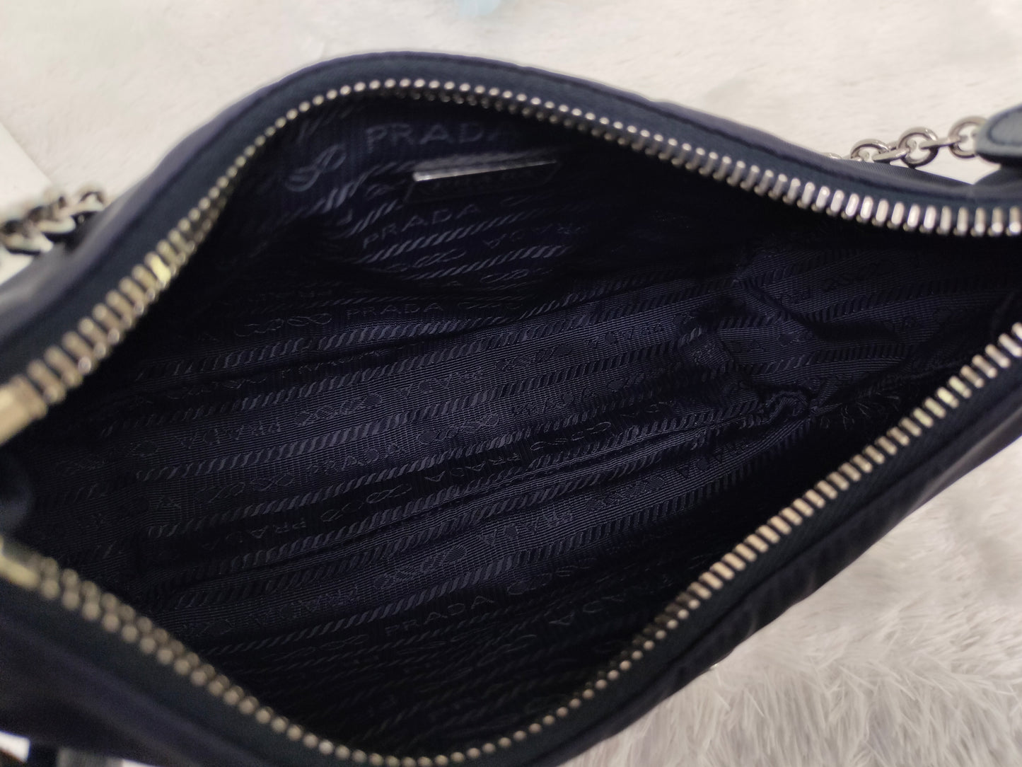 Prada Multi Pochette Re Edition Nylon Navy SHW