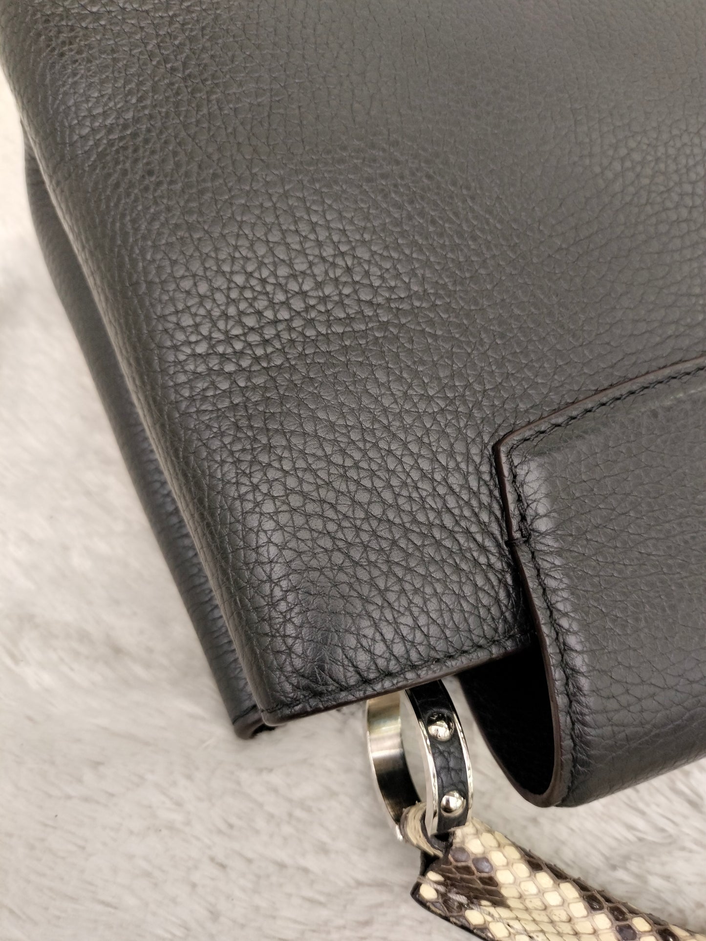 LV Capucines BB Black Handle Python 2018