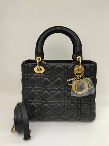 Lady Dior Medium Lamb Black GHW 2014