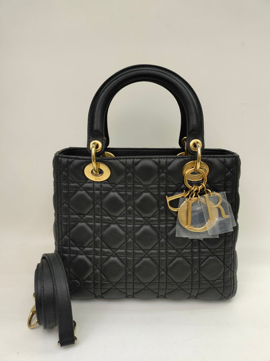 Lady Dior Medium Lamb Black GHW 2014