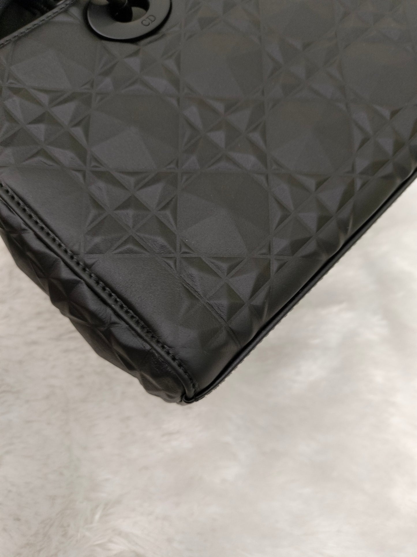Dior Lady D'Joy Medium Cannage Diamond All Black 2022