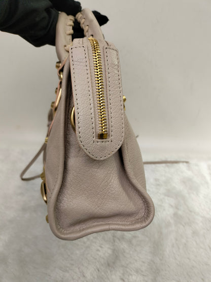Balenciaga Mini City Edge Pink Beige GHW