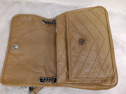 YsL Niki Medium Calfskin Dark Beige RHW 2020