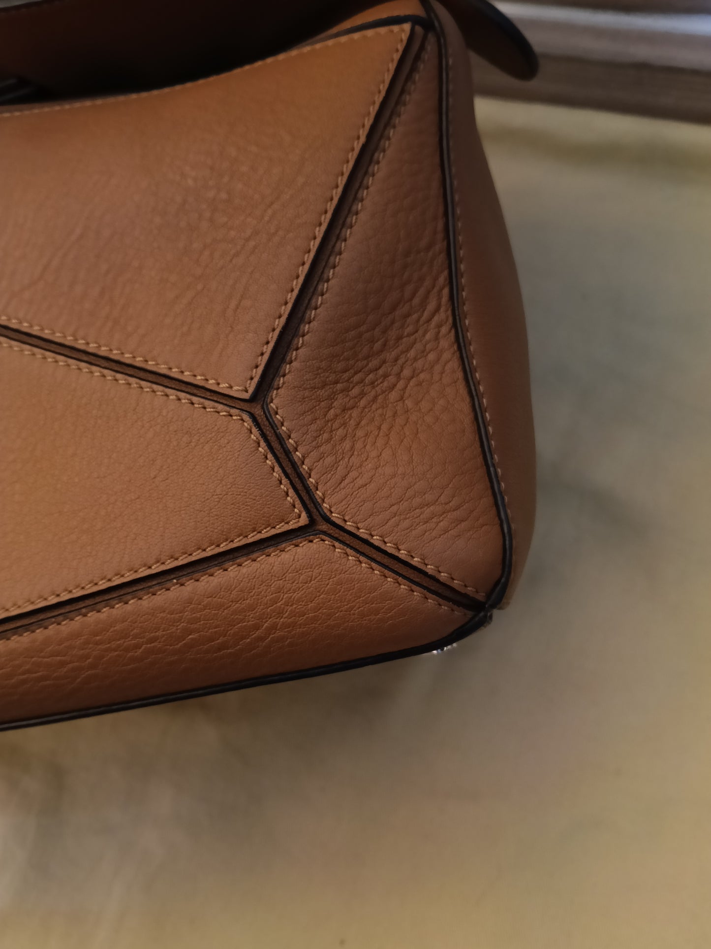Loewe Puzzle Medium Tan SHW 2018
