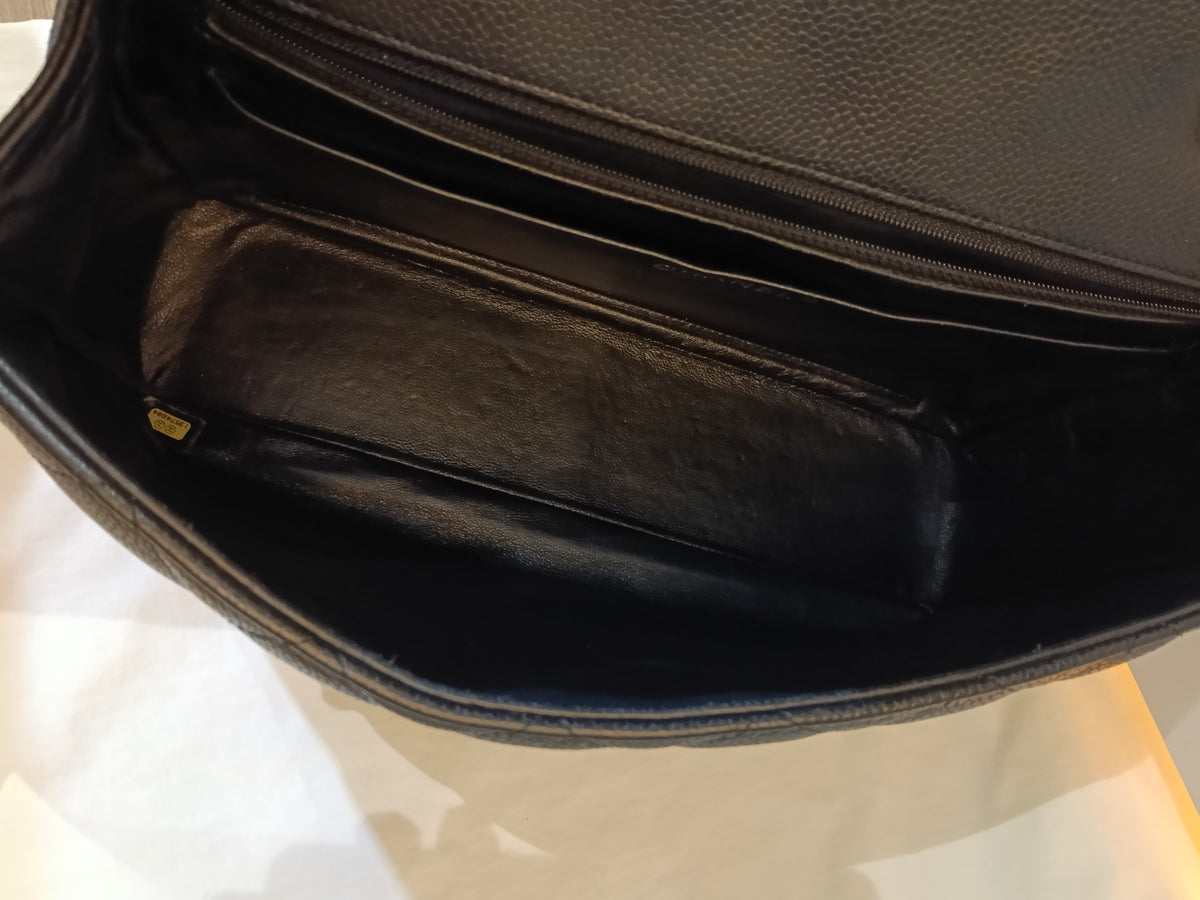 Chanel Jumbo Caviar Black SHW SF #13