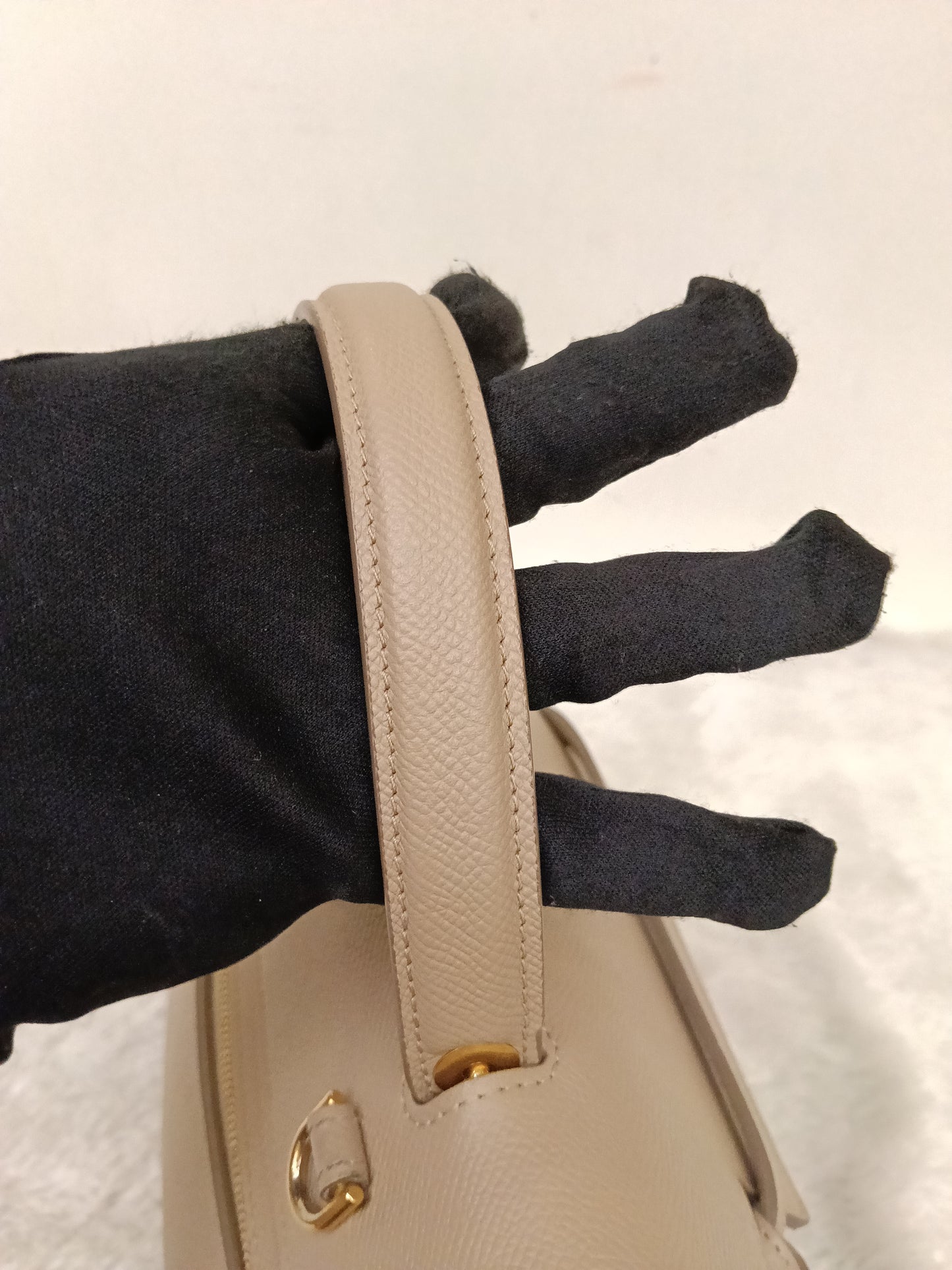 Celine Micro Belt Grained Light Taupe GHW 2021