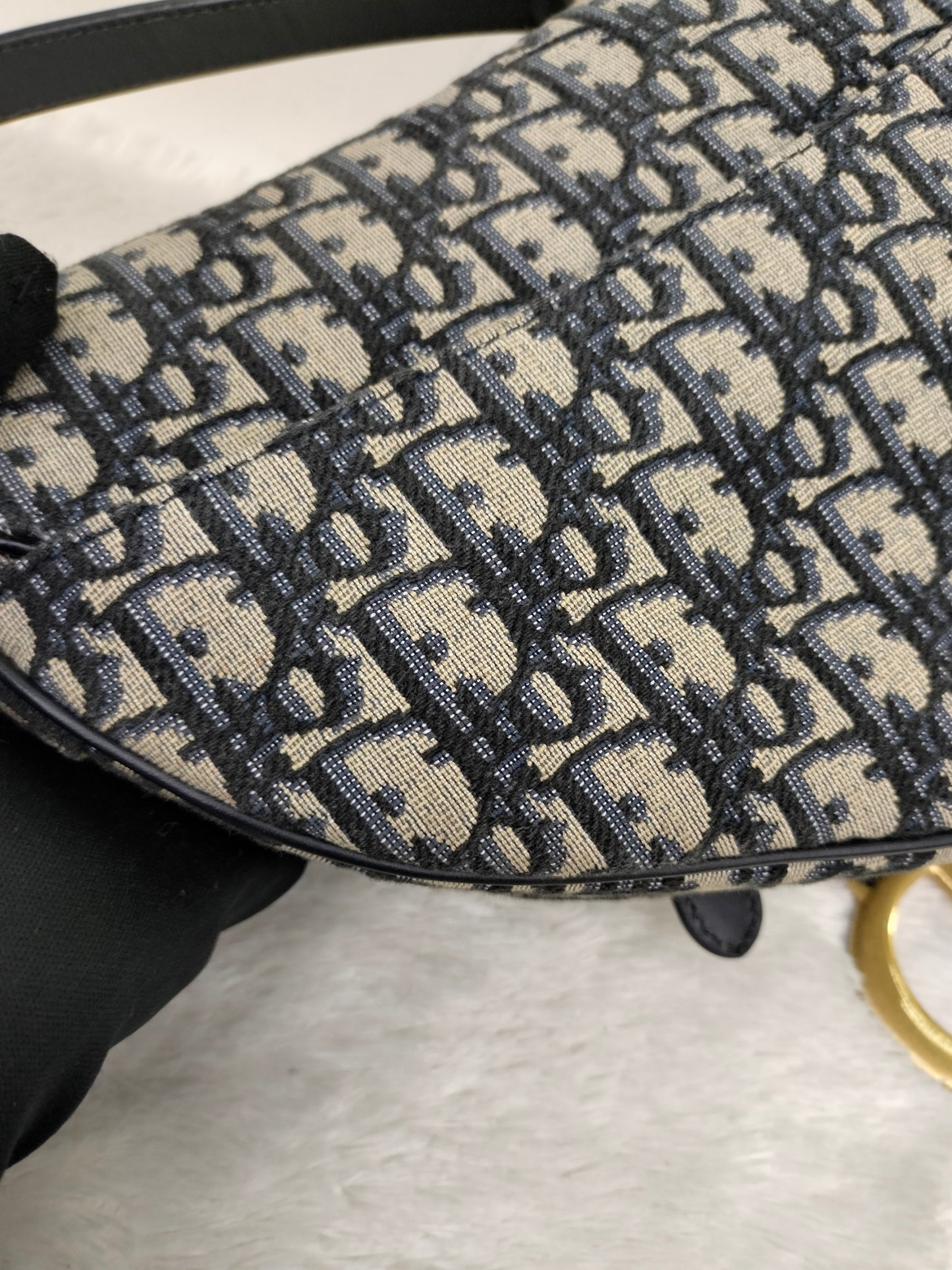 Dior Saddle Medium Oblique Navy GHW 2023