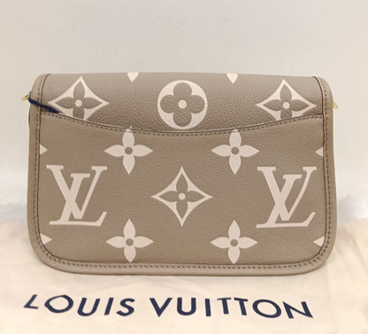 LV Diane PM ST NM Monogram Empreinte Giant Tourterelle Creme 2025 (CHIP)