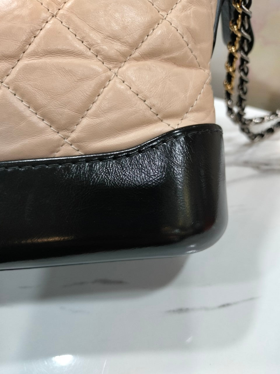 Chanel Gabrielle Small Beige Black #25