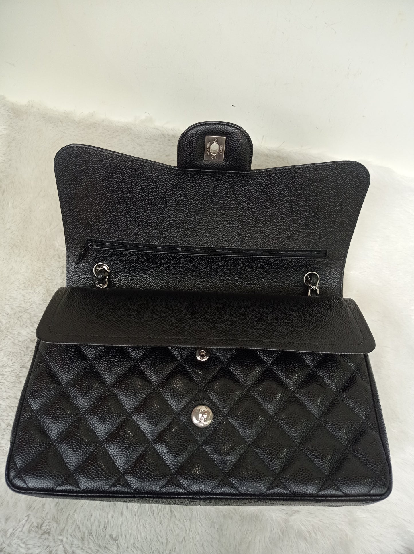 Chanel Jumbo Caviar Black SHW DF #26