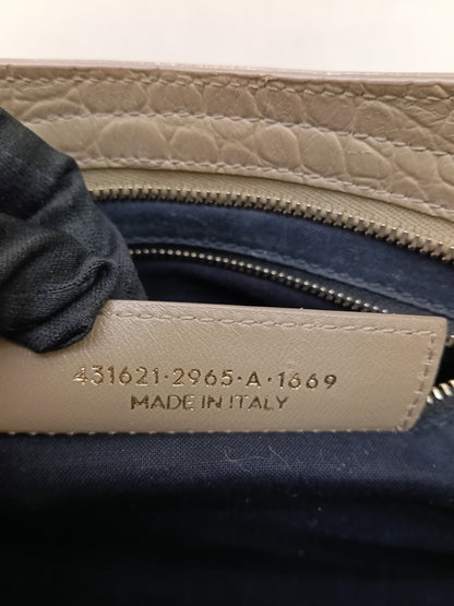 Balenciaga Small City Classic Croco Beige GHW 2018