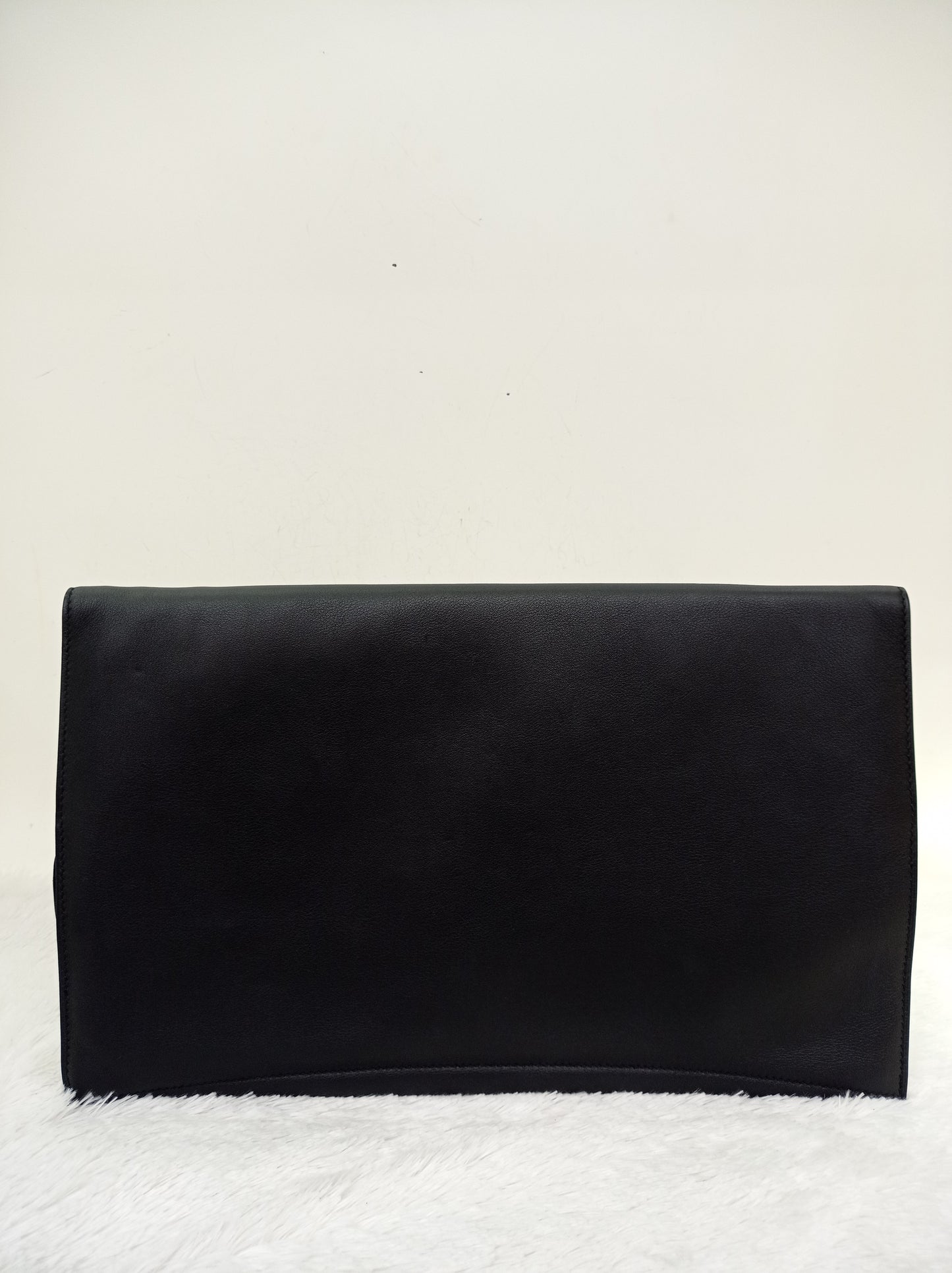 Hermes Plit Plat Clutch Evercolour Black #A