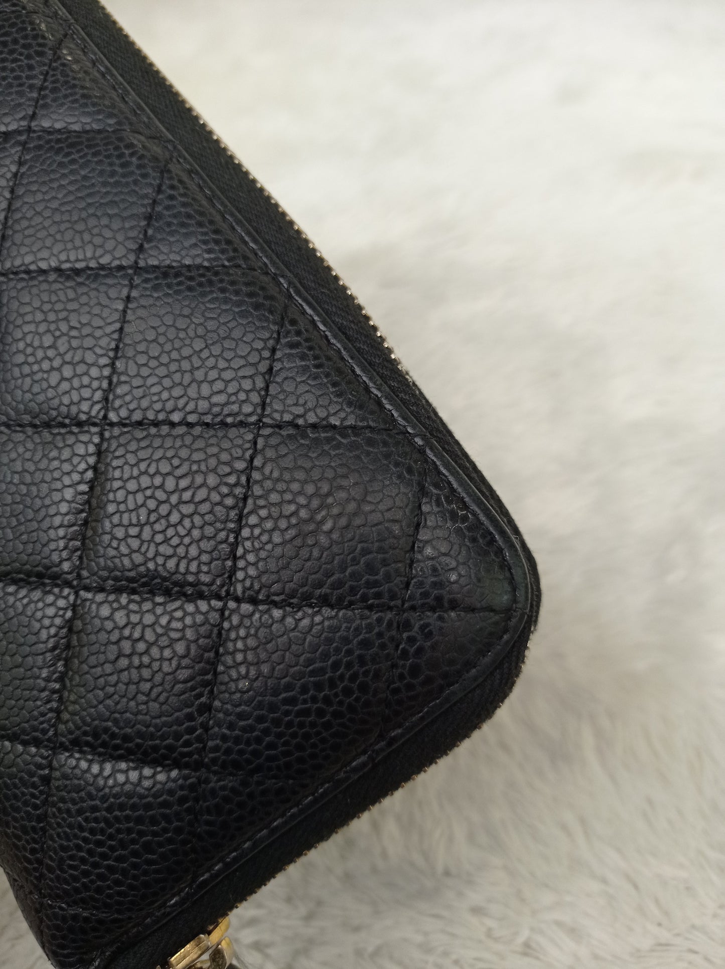 Chanel Zip Around Wallet Caviar Black GHW #17