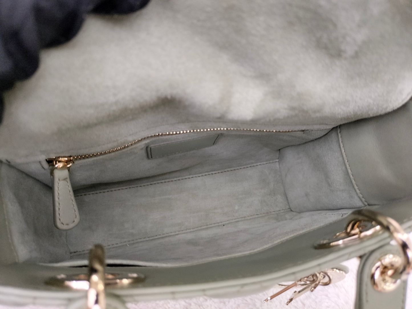 Lady Dior Small Lamb Sage GHW 2023