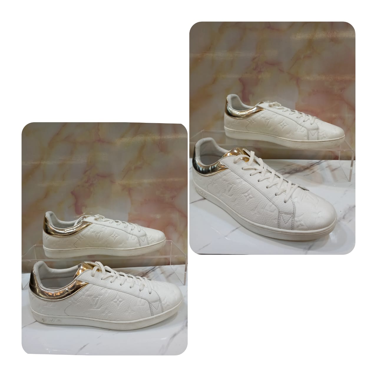 Lv Sneakers Luxembourg Men's White Gold