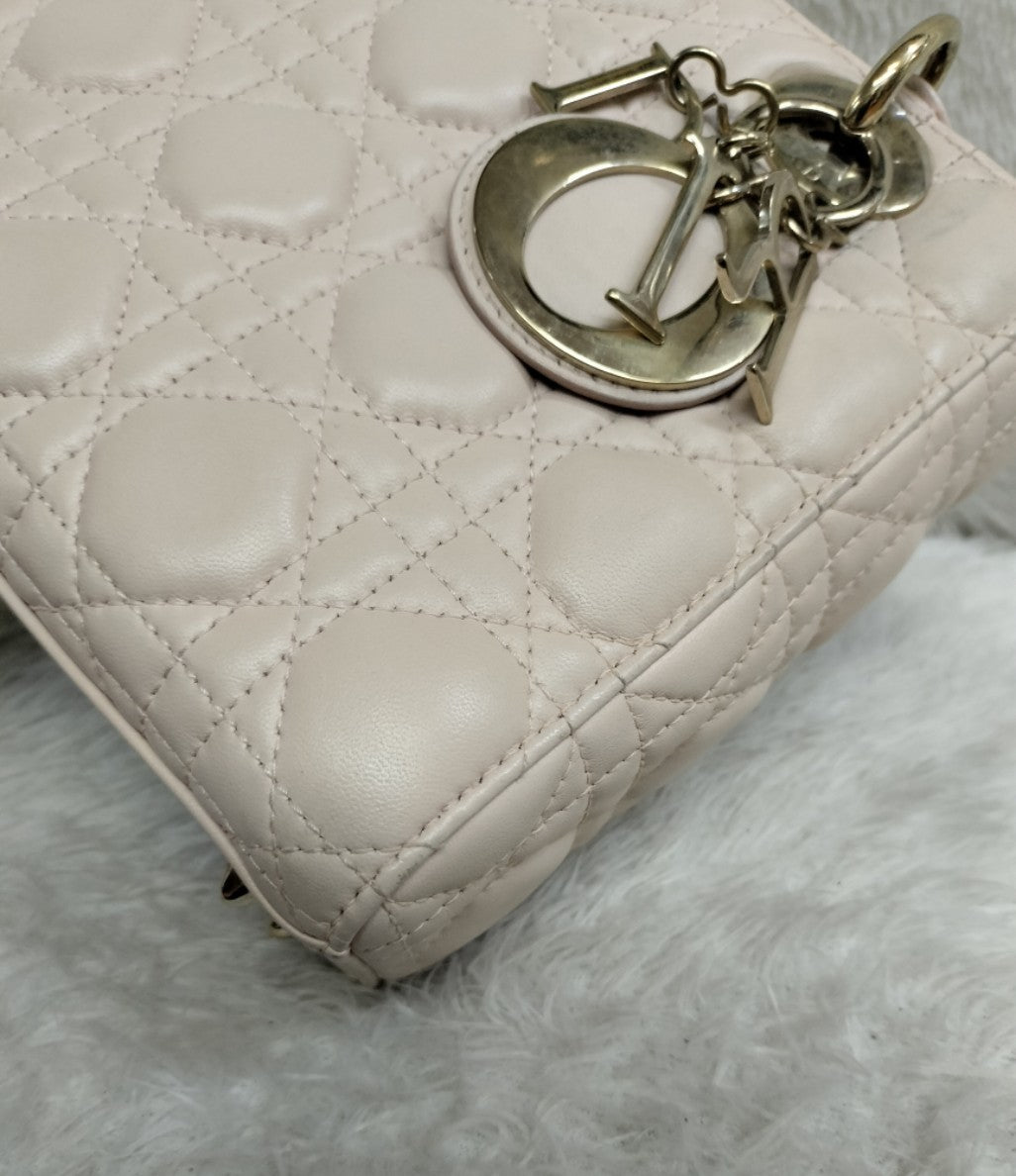 Lady Dior Small Lamb Nude GHW 2018