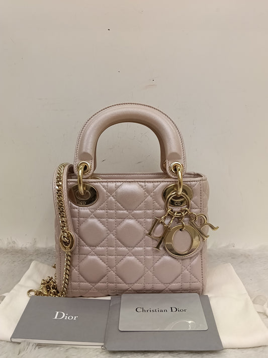 Lady Dior Mini Iridescent Lotus GHW 2018