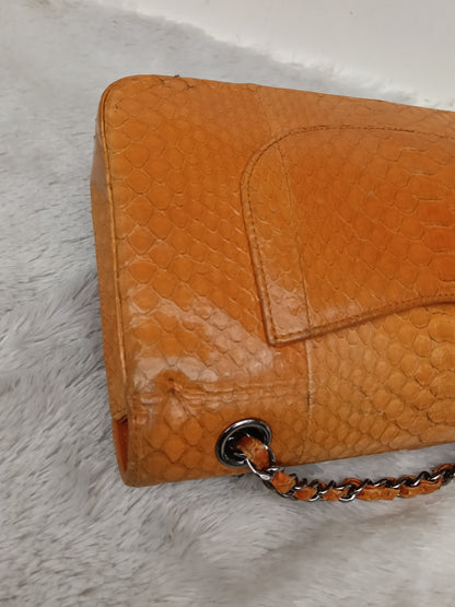 Chanel Medium Exotic Python Orange RHW DF #19
With holo, holo checker, dustbag