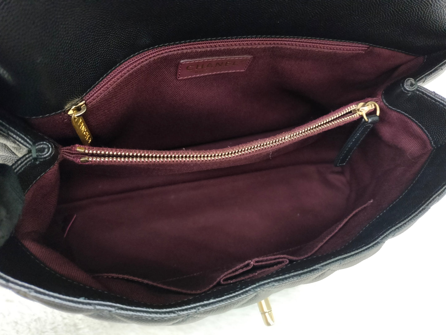 Chanel Coco Handle Large Caviar Black GHW #24