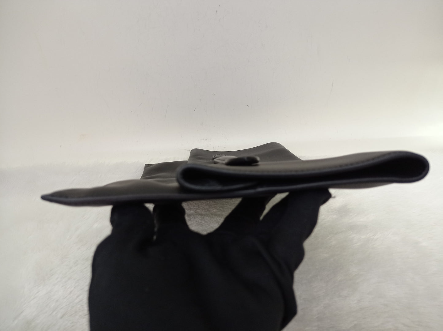 Hermes Plit Plat Clutch Evercolour Black #A