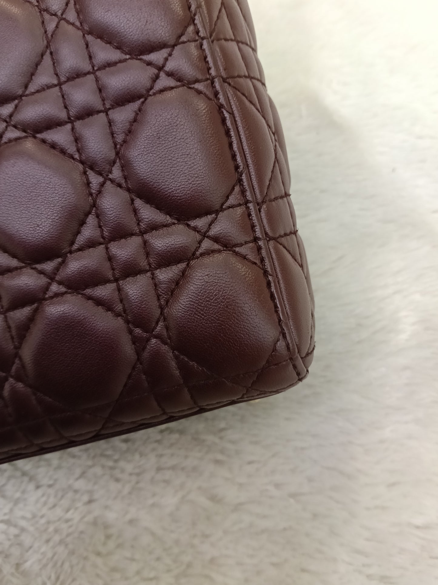 Lady Dior Small Lamb Bordeaux GHW 2018