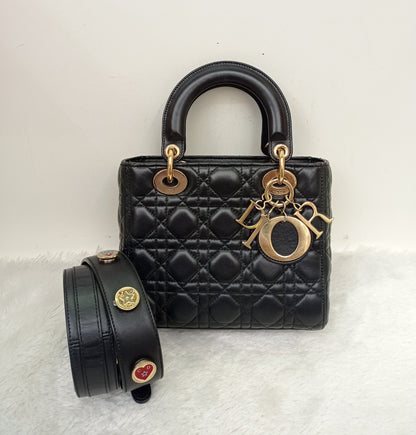 Lady Dior Small Lamb Black GHW 2018